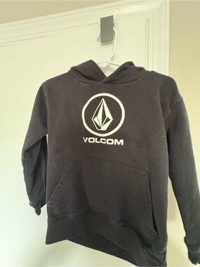 Volcom Black Pullover Hoodie with White Logo
